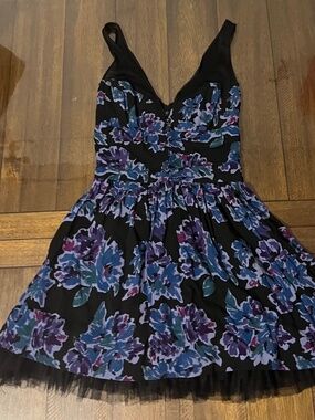 free people blue/purple floral dress-size 4